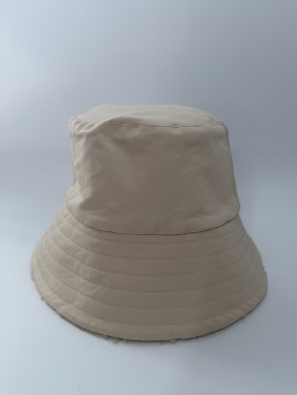 Cos Organic Cotton Wool Mix Reversible Shearling Sherpa Bucket Hat